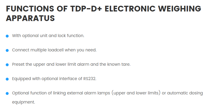 TDP-D+ Electronic Weighing Apparatus